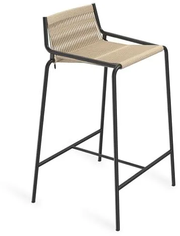 トルップ・コペンハーゲン ノエル バースツール ブラック/リネン H67 cm