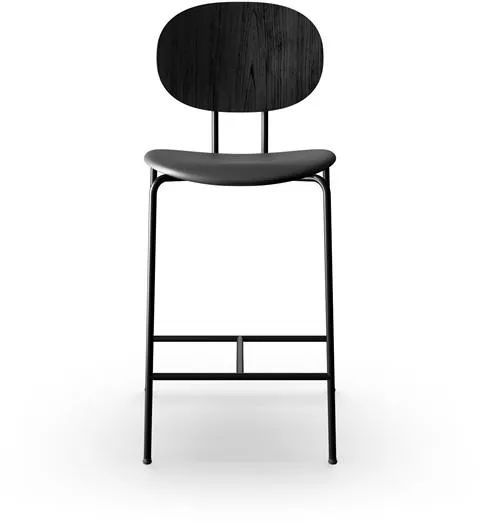 Sibast Furniture ピート・ハイン バースツール ブラック オーク材とブラックレザー