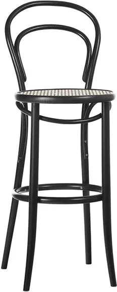 TON No 14 バースツール 61 cm ラタン/ブラック