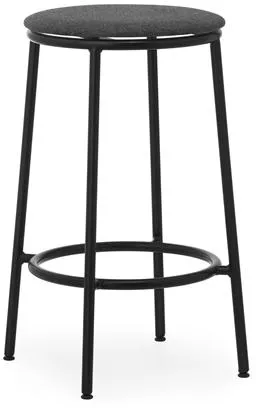 Normann Copenhagen Circa バースツール H65 クッション付き ブラック/MLF16 ブラック