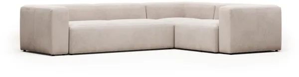 Blok、コーナーソファ、ベージュ、H69x320x230 cm、布