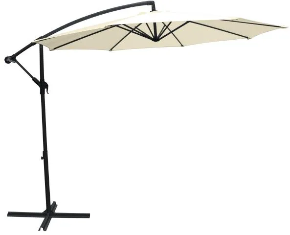 ベージュのハンギングパラソル 300cm