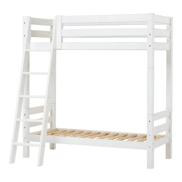 Hoppekids ECO Luxury 斜めのはしご付きハイロフトベッド - 70 x 160 cm