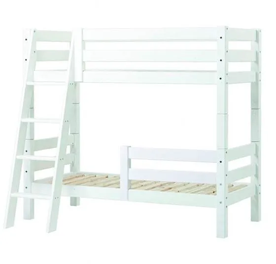 Hoppekids ECO Luxury 二段ベッド（ベッドガードと斜めのはしご付き）- 70x160 cm