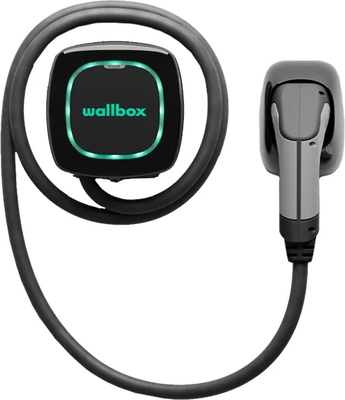 Wallbox Pulsar Plus 充電ボックス（Wi-Fi対応、22 kW、7メートル、タイプ2、ブラック）