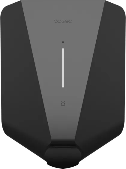 Easee LITE 充電ボックス 11 kW、kWhメーター付き、タイプ2、WiFiおよび4G、ブラック