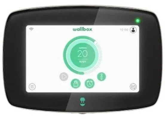 Wallbox Commander 2 充電ボックス（Wi-Fi、22 kW、5メートル、タイプ2、ブラック）