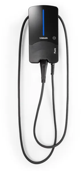 Webasto Pure 充電ボックス 22 kW Type 2 ブラックエディション 7 m ケーブル付き - 統合型 Type B 漏電遮断器