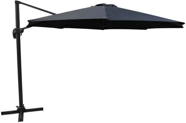 VENTURE DESIGN リーズ パラソル チルト機能付き、3.5m - ブラック生地とアルミニウム