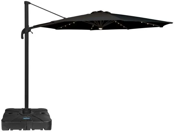 ローマ パラソル 360回転 LED ブラック 3m