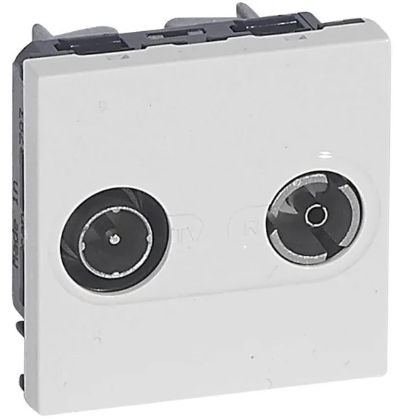 Legrand テレビ・ラジオ用プラグ オス/メス 9.52MM ホワイト