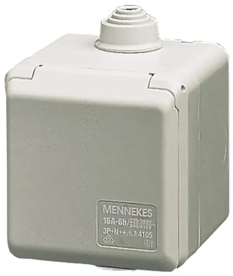 Mennekes CEE 外付けソケット 3 極 16A 230V IP44 6H 4102