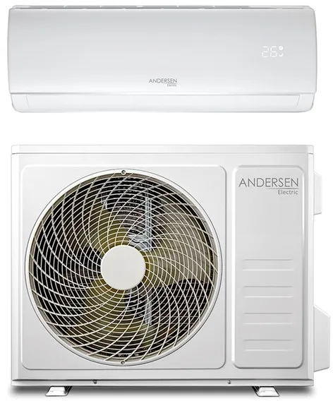 Andersen Electric AE 9000 WiFi搭載空気対空気ヒートポンプ、3.4 kW、5〜63 m²、ホワイト