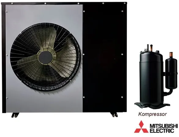 Andersen Electric Nordic One 空気/水ヒートポンプ WiFi搭載、12kW、ブラック