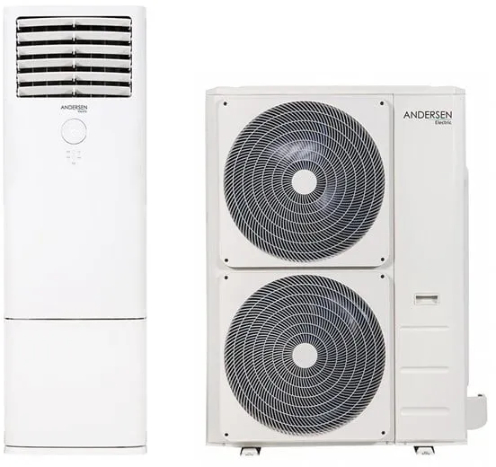 Andersen Electric Apollo 48000 空気対空ヒートポンプ、18.5 kW、45〜370 m²、白